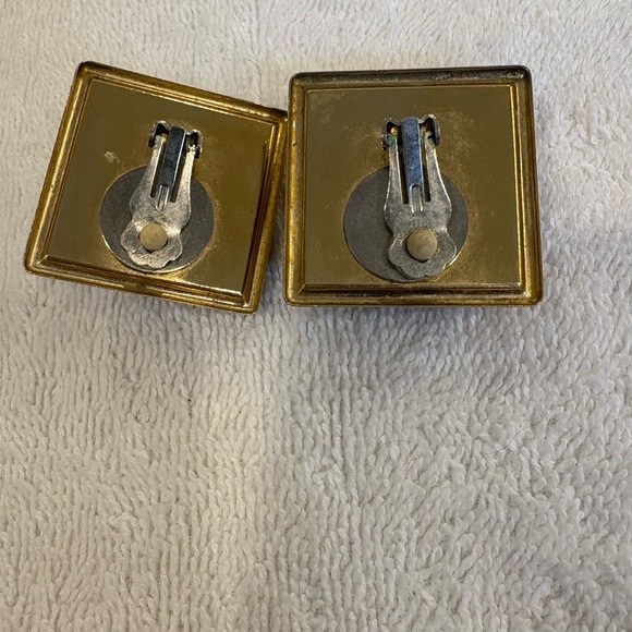 Vintage 80s Statement Earring Trio - Bold Geometric & Dangle Styles - Picture 3 of 10